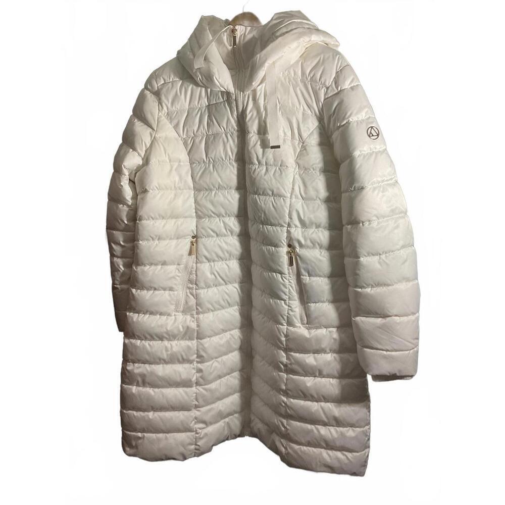 Liz Claiborne White Women's Puffer Coat with Hood XL - Picture 2 of 15